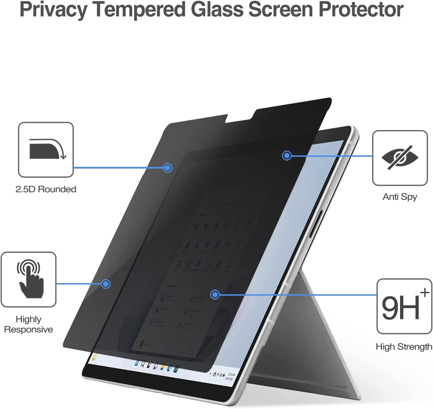 DICOTA Privacy Filter 4-way side-mounted Microsoft Surface Pro 8/9/10/11 13